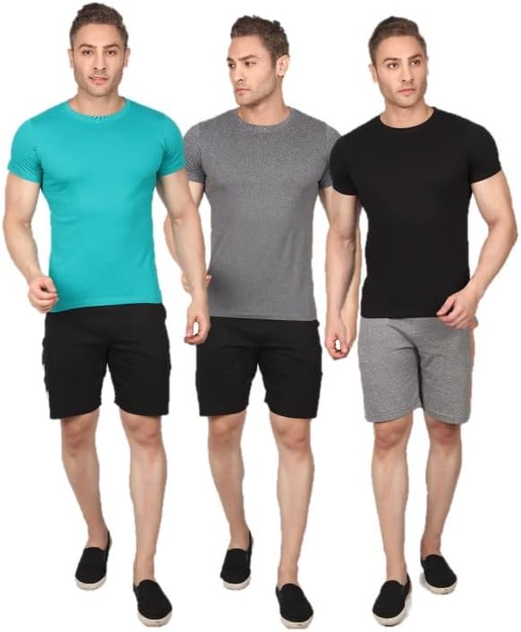 ChromozomeMens Cotton Rich Regular Fit T-Shirts (Pack of 3)