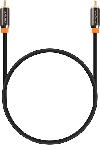 Miniatura 6 de FosPower Cable coaxial de audio digital conectores chapados en oro de 24 quilates Premium SPDIF RCA macho a RCA macho para cine en casa, HDTV,