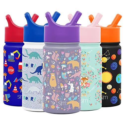 Simple Modern 14oz Summit Kids Water Bottle Thermos with Straw Lid - Dishwasher
