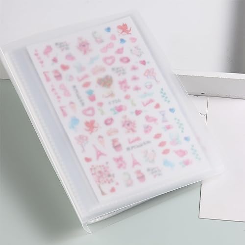 Miniatura 7 de 120 ranuras calcomanías de uñas libro de almacenamiento calcomanías de uñas vacías soporte de álbum colección de fotos calcomanías de agua
