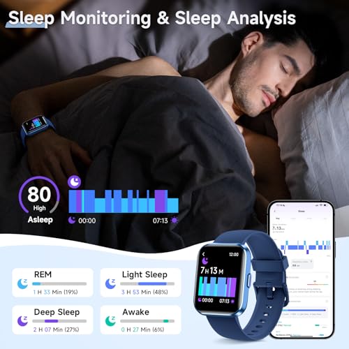Image of Gydom Smart Watches for Men, 1.8 inch Fitness Tracker for Android & iPhone, Answer /Make Calls, Alexa Built-in, Heart Rate /Sleep /SpO2 Monitor Smartwatch, 3ATM Waterproof Watches 101+ Sport Modes, 2 Bands