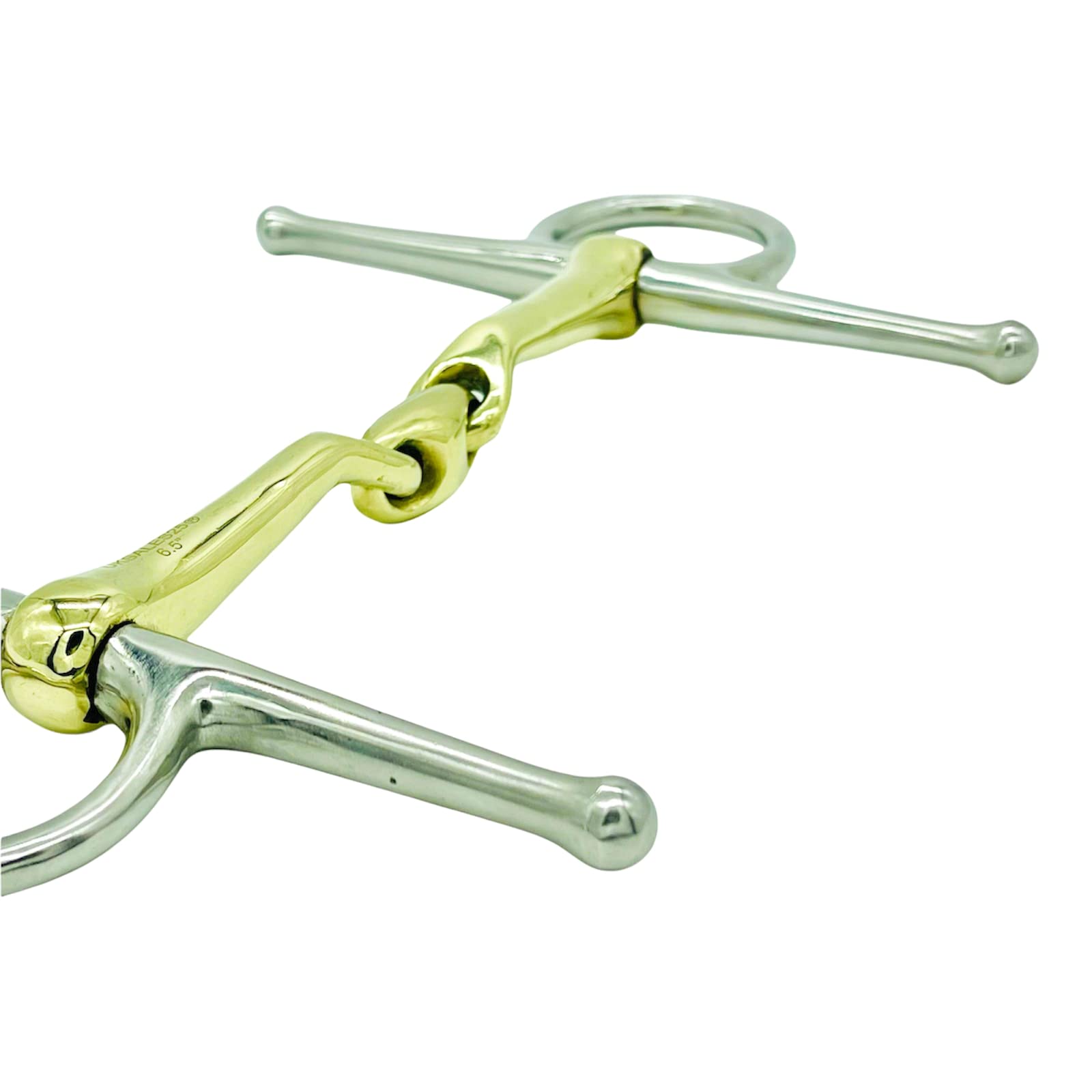 Full Cheek Snaffle Bit 14MM Verbindend Angled MP (UKSALES25ยฎ) *SAME DAY DISPATCH* (5.5 INCHES / 13.97 CM)