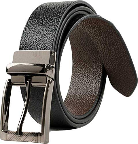LOODLOO Men's Genuine Leather Reversible Belt, (1 Year Guarantee) - belts for men - belts for men casual stylish leather- formal branded belts for men