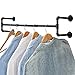 Perchero de Pared para Ropa, Tanice Barra de Riel para Colgar Pared 120cm Perchero Industrial de Hierro Desmontable Estante de Riel de Pared Ahorra Espacio Soporta Hasta 60kg para Espacios Reducidos