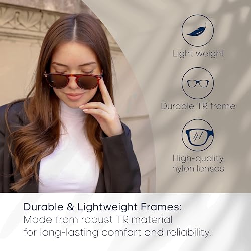 Brussels Square Sunglasses Lightweight TR Frame, Stylish Square Frame for Men & Women4