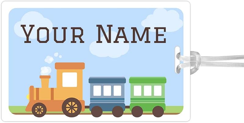 Durable Large Luggage & Bag Tag Train Design