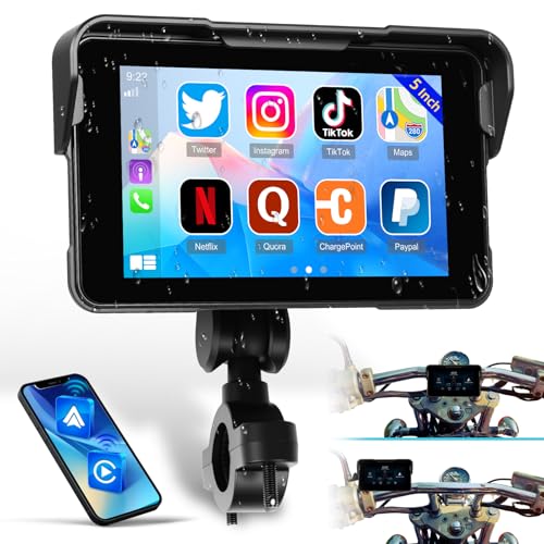 Schermo Carplay Portatile per Moto, Carplay Wireless e Android Auto