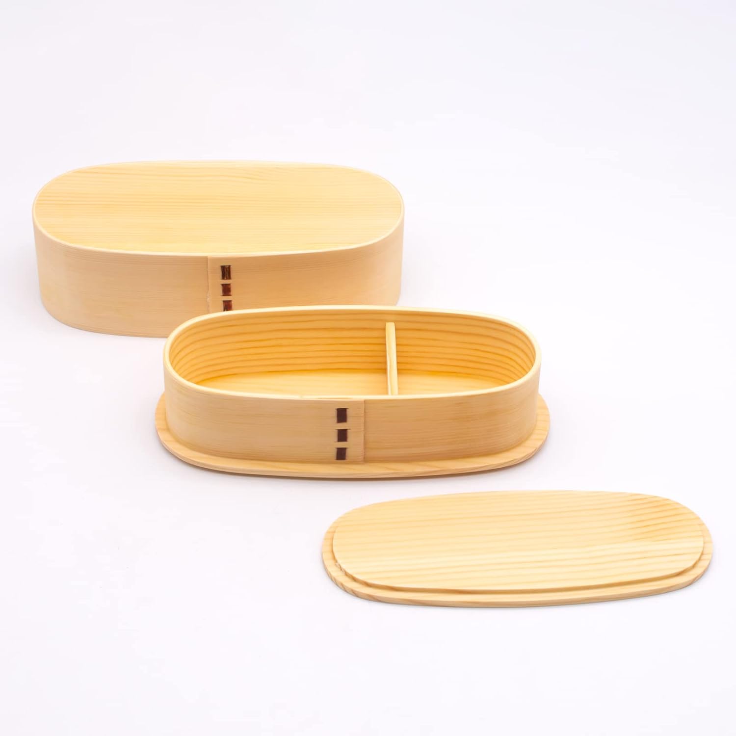 Wakayama Wappa Bento Box Store A-56-273424 Magewappa Bento Box Store, Wooden, Approx. 7.1 x 3.1 inches (18 x 8 cm), Nesting, 2-Tier, Natural