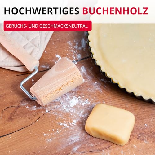 Teigroller klein Westmark Backform- und Eckenroller aus Buchenholz