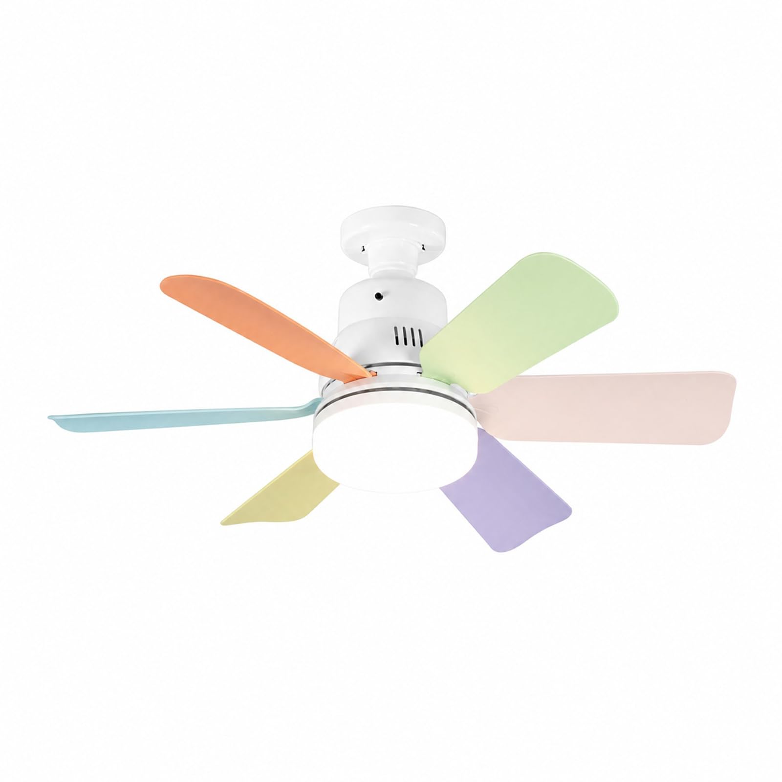 E27 Fan Light,3 Color Dimmable Silent LED Ceiling Lamp