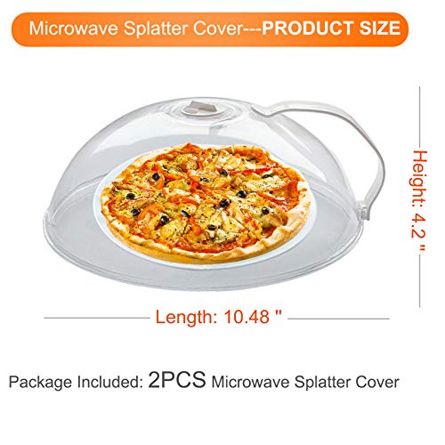 Microwave Splatter Cover-2 Pack, Microwave Cover For Foods, Bpa Free Microwave Plate Cover Guard Lid With Adjustable Steam Vents Keeps Microwave Oven Clean Dishwasher Safe #TOP6