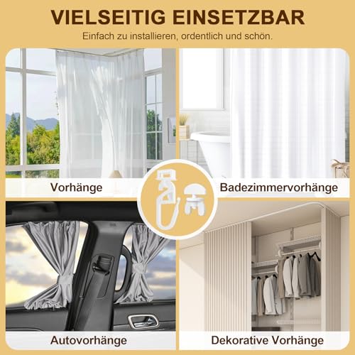 100X Gardinenhaken Für Schienen & 6X Stopper – Gardinengleiter Aus Kunststoff Zum Einhängen, Passend Für Laufkanal 5,8–7mm, Faltengleiter Zubehör Für Vorhangschienen Im Wohnwagen & Zuhause Weiße