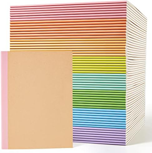 Paquete De 12 Cuadernos De Estraza A5, Cuadernos De Composición De 12 Cuadernos De Estraza A5 Cuadernos De Composicion De 12 Colores Diarios De Viaje A Granel 60 Paginas Cubierta Suave Con Lomos