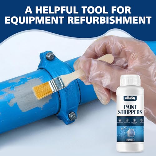‎AllisWay Abbeizer, Lackentferner, Abbeizer für Lack Metall, Entfernt kraftvoll alte Farbe Schnell und Einfach, Geeignet für Metall, Zement und Steinoberflächen, 150 g