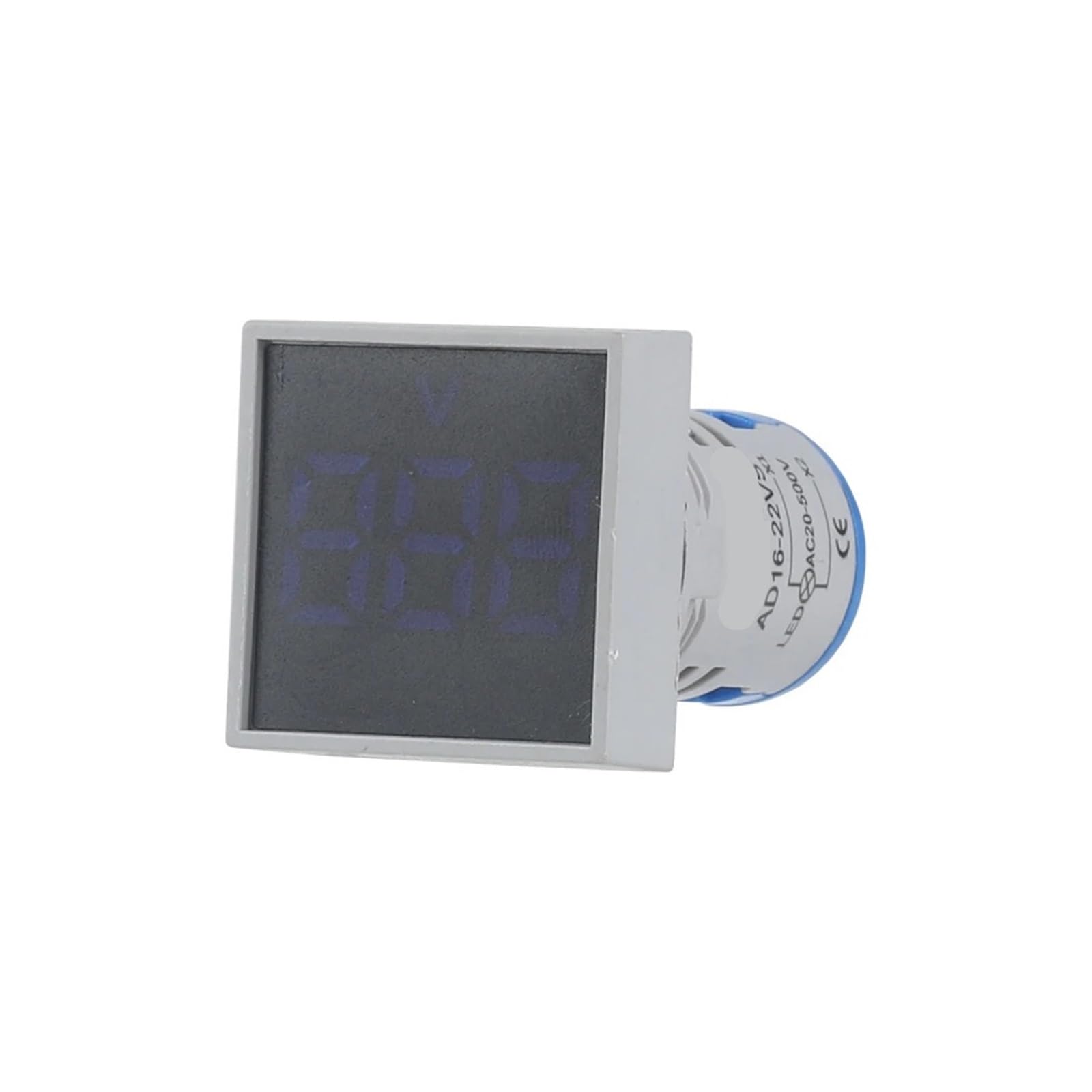 AUOQKQUT 1pc Voltmeter Square Panel LED Digital Voltage Meter Indicator Light Tester Blue AC20-500V 28X28MM