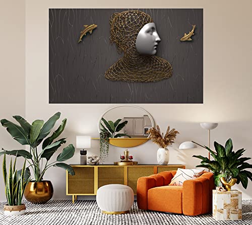 Image of Cabana Homes (48 inch x 36 inch) 3D Self Adhesive Wallpaper, Living Room, Bedroom, Sofa Background, Gypsum Board, Office