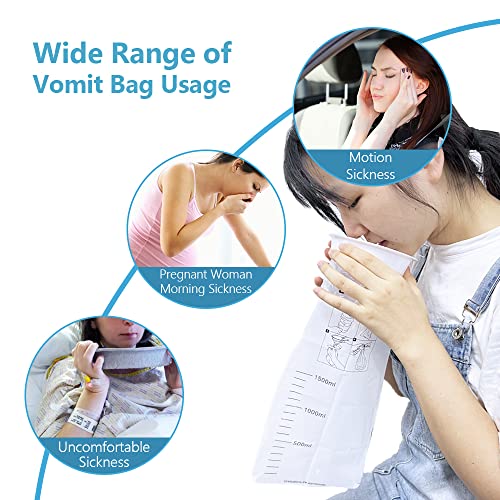 BAOZENP Sacos de vômito descartáveis - Bolsas de vômito de emergência para vômito para náusea para e