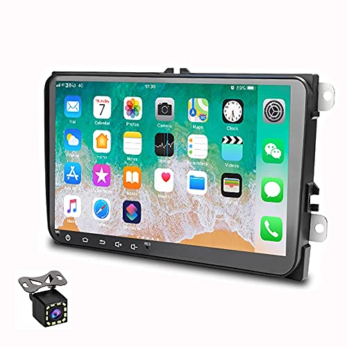 Car Stereo Double Din Android Car Radio for VW Passat Golf Jetta Polo Tiguan Touran Seat GPS Navigation Indash Head Unit 9" Touch Screen with Bluetooth Backup Camera FM WiFi USB Car Multimedia Player