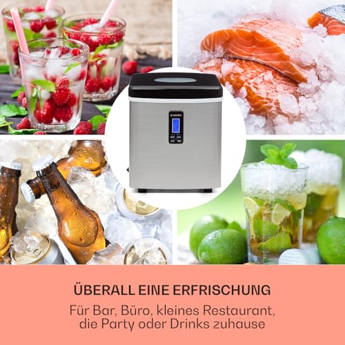 Klarstein Eiswürfelmaschine Klein mit 3,3 Litern für 15 kg Eiswürfel