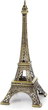 KJH Small Cooper Eiffel Tower Folding Miniature Decorative Showpiece - 38 cm Height Brass, Copper