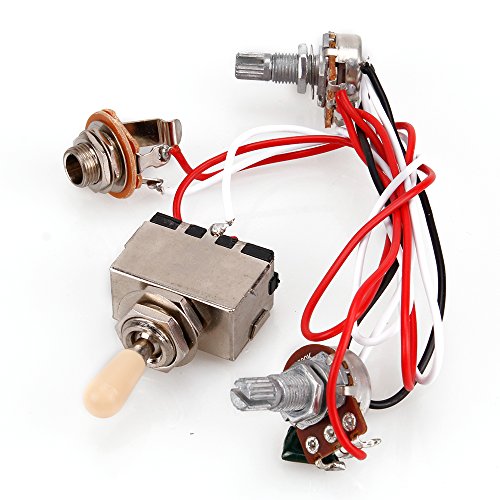 Interrupteur à bascule 3 voies + potentiomètres 500 K + faisceau de câblage pour guitare Humbucker LP 2 - Les Beatles, Paul McCartney, John Lennon, RIngo Starr, George Harrison Interrupteur à bascule 3 voies + potentiomètres 500 K + faisceau de câblage pour guitare Humbucker LP 2 – Image 5