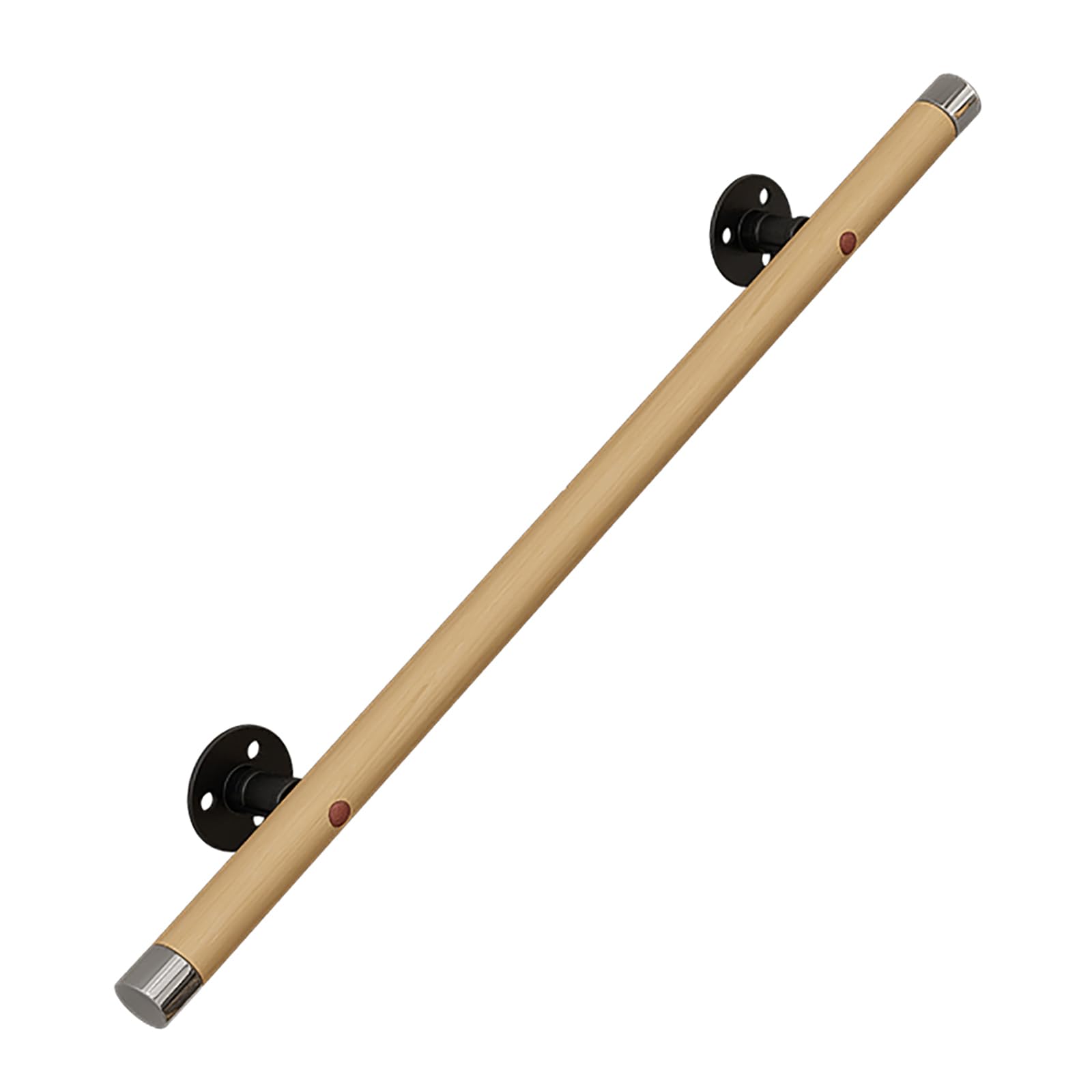 LWJSOCP Wooden Stair Banister Rail for StairsClassic Nonslip Indoor & Outdoor Safety Handrail for Kids & Elderly Durable WallMounted Spindle with Fittings