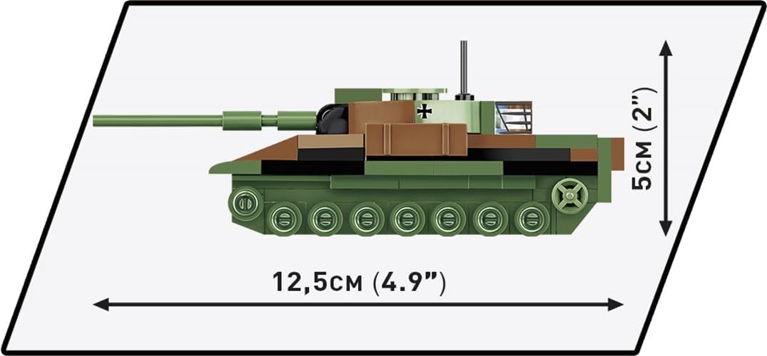 COBI Armed Forces K2 Black Panther Tank Building Set, 160 Pieces