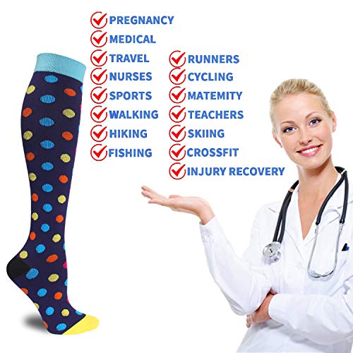 4 Pairs Compression Socks For Men And Women 20-30 Mmhg Compression Stockings #TOP5