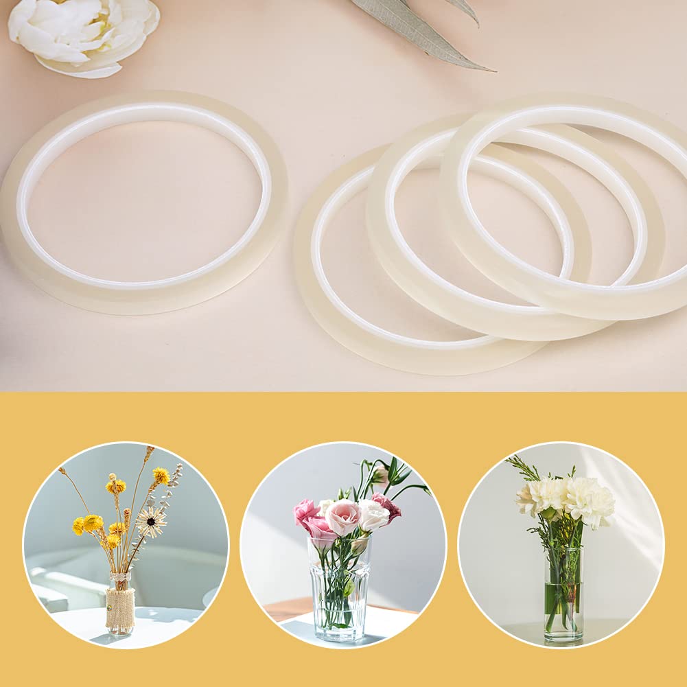 Floral Tape Clear 4 Rolls 1/4 Inch, Clear Waterproof
