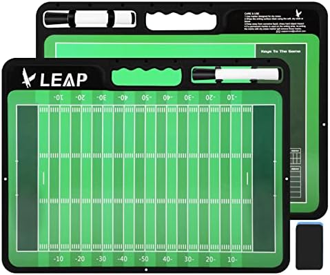 LEAP Coach Board Football Tactical Coaching Two Sides with Full & Half Court Feature Premium Dry Erase Tool Ice-Hockey Basketball Ice Hockey Soccer Baseball Volleyball for Community, High School Team