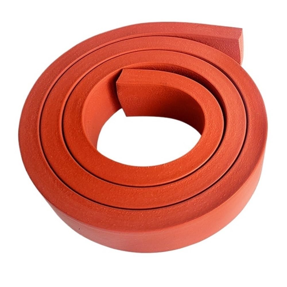 Junta de sellado de silicona Tira de sellado plana espuma silicona con cabezal cuadrado rojo, almohadilla autoadhesiva 1 m rectangular bIanc0(40 * 20mm)