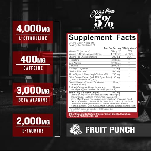 Image of 5% Nutrition 5150 High Stim Pre Workout Powder (Fruit Punch)