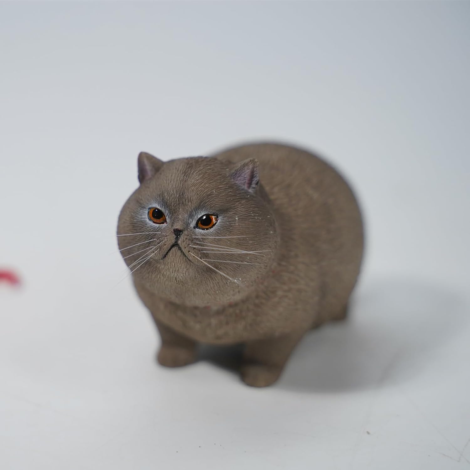MMOS Plump Cat Statue Figure for Table Decor in Polyresin with Intricate Details - Gift for Cat Lovers