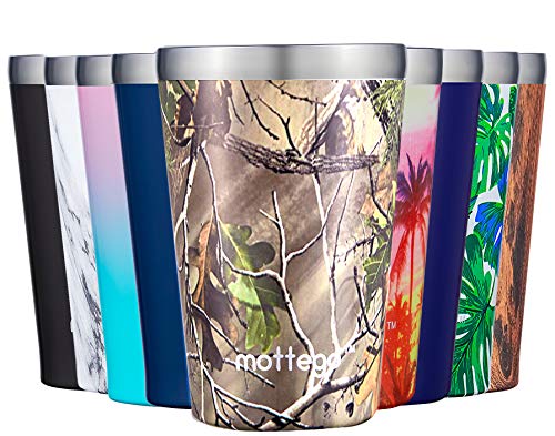 mottego (モッテゴー) 真空断熱 ステンレス タンブラー マグ カップ 保温保冷 コンビニカップとしても使える 2WAY仕様 (470ml, フォレストカモ)