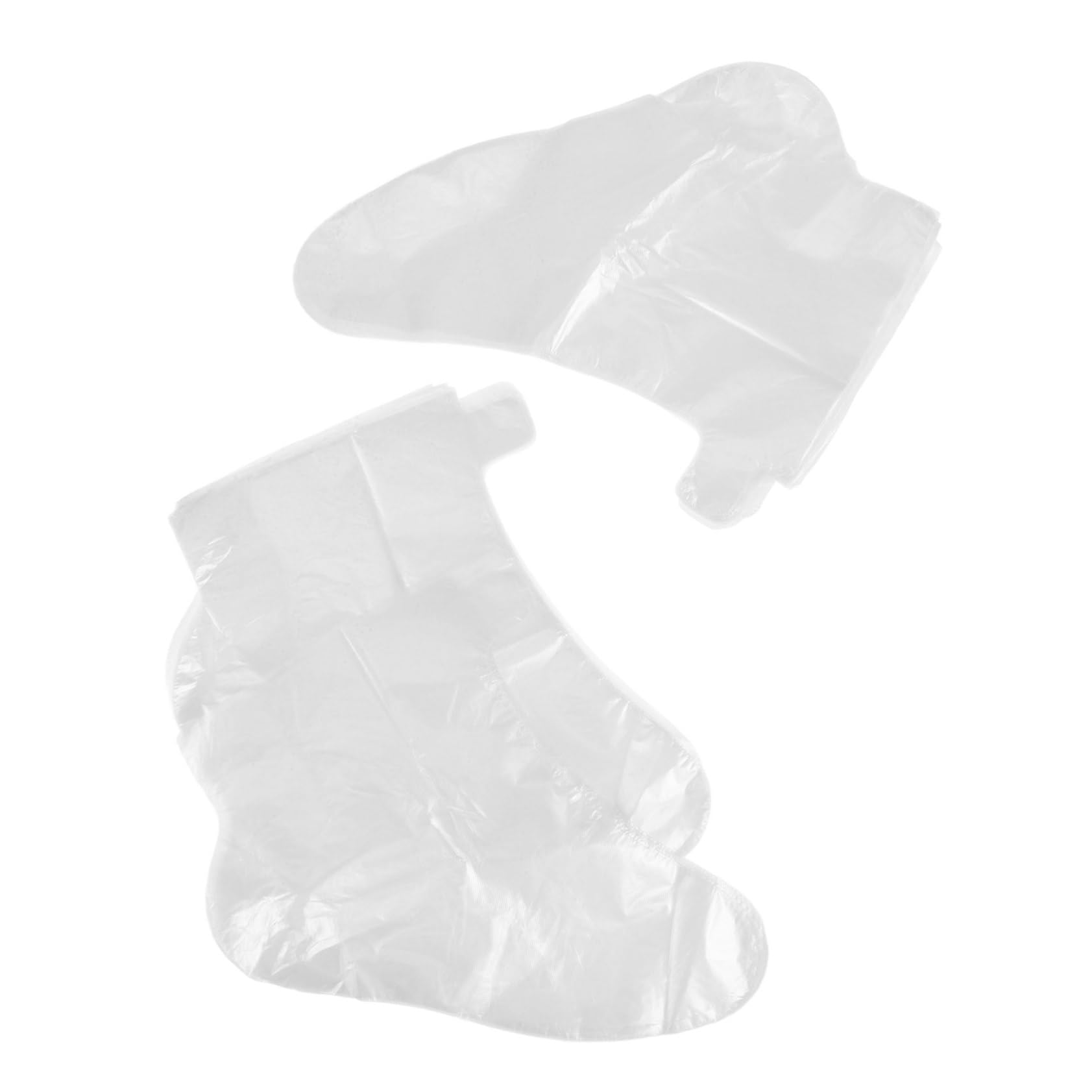 LIFKOME 100pcs Pedicure Moisturizing Foot Mask Set Bags for Foot Wax Shoe Covers Foot Socks Moisturizing Overnight Foot Covers for Feet Waterproof Foot Cover Feet Bags Transparent Plastic