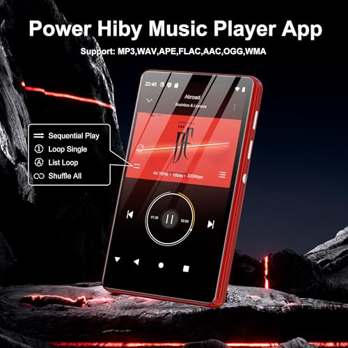 Image of 80GB Music Player, MP4 MP3 Player with Bluetooth and WiFi with 4-inch IPS Touch Screen Digital Audio Players, M503 Pro Spotify Player with Amazon Music, Audible, Chrome Browser, Support Up 512GB Red