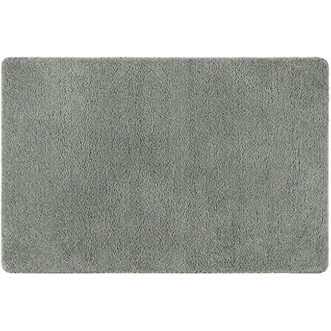 Famibay 80x120CM Indoor Doormat Front Door Mat Super Absorbent Water Dirts Trapper Mat Entrance Door Rug Non Slip Rubber Backing Door Carpet Mat Shoes Scraper Machine Washable (Grey, 80x120cm) Cover