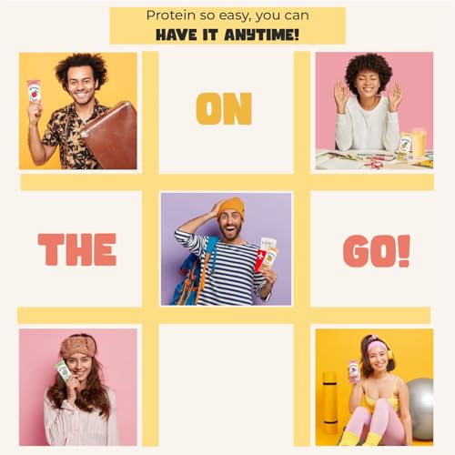 Image of Cureveda Pea Protein Isolate Powder with Herbs, Dairy Free, No Added Sugar, Orange, Pineapple, Watermelon, Guava, Green Apple, Strawberry, 6 Flavours x 3 Sachets, 23gm each, Pack Of 18