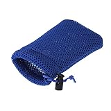 Ruilogod Teléfono celular MP3 Blue Mess Bag Bolsa