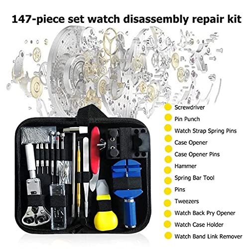Kit réparation montre 147 pièces avec ouvre boîtier et extracteur - 6