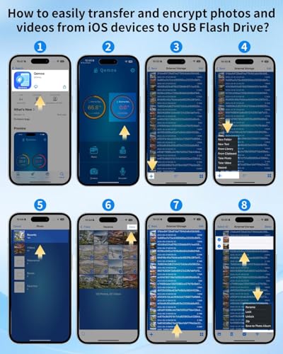 MFi Certified 512GB Flash Drive Photo Stick for iPhone, External Memory Photo Keeper Storage for Data Saver/Backup/Transfer Files/Picture/Video/iPhone/iPad/iOS/Android/PC (Gray)Available Space: ~484GB