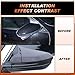 ACLONG Glossy Black Side Mirror Cover Caps Rearview Mirror Covers Compatible With Honda Civic 10th Gen 2016 2017 2018 2019 2020 2021-2 PCS