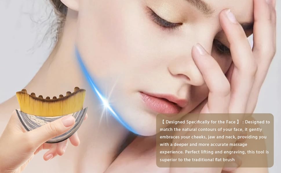 New Lymphatic Contour Face Brush, Lymphatic Drainage Massager for Face,Ergonomically Designed to Fit The Skin Precisely and Relieve Fatigue