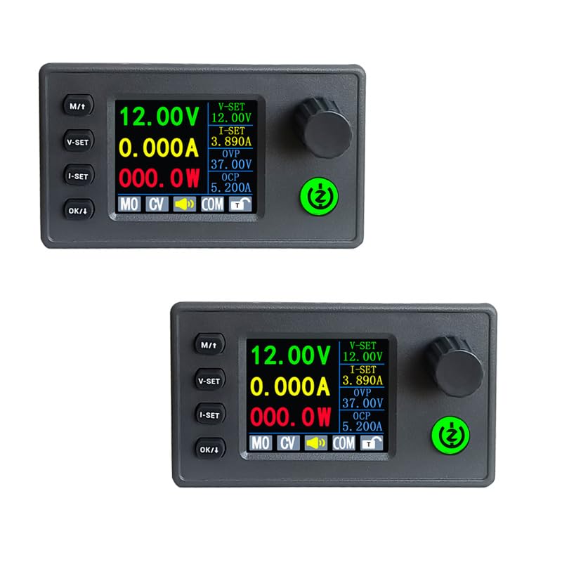 2PCS SK90C Voltage Regulator DC DC Buck Boost Power Converter 90W 6-36V to 0.5-36V 0-5A DC Regulated Power Supply with Cooling Fan Constant Current Volt Module