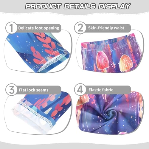 Toddler Girls Leggings Printed Yoga Pants Leggings Marine Turtle Jellyfish for Kids3