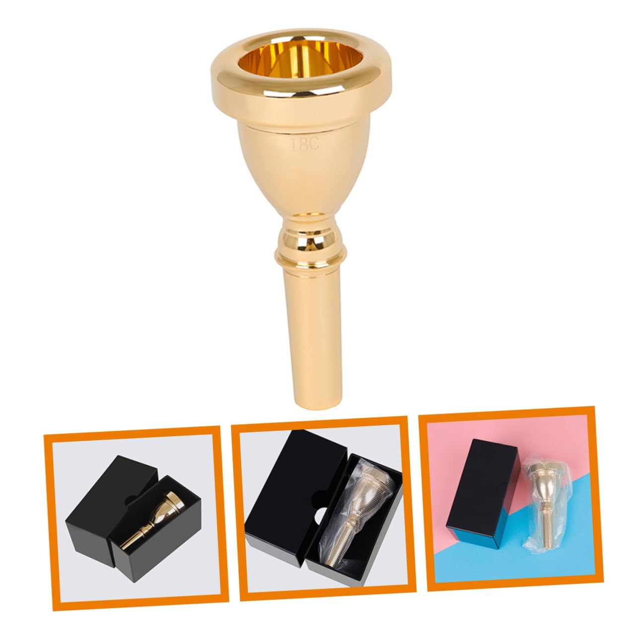 Abaodam Boquilla para Tuba de Latón de 14mm para Principiantes y Músicos Profesionales, Fácil de Quitar Ajuste para Instrumentos de Viento
