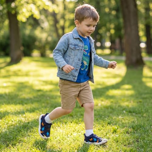 Image of LeIsfIt Toddler Shoes Boys Girls Wide Toe Box Breathable Slip-On Sneakers Kids Lightweight Barefoot Feel Shoes for Everyday Play