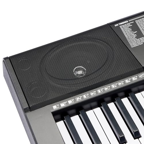 Image of Amazon Basics Portable Electric Keyboard Piano with 61 Full Size Keys, Built-in Speakers, Songs for Learning, Digital Piano, Black