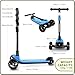 besrey Kick Scooter for Kids Ages 3-10, 3-Wheel Folding Scooter with Adjustable Height, LED Light Wheels, Extra Wide Deck for Outdoor Activities