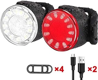 USB Rechargeable LED Bike Lights Set, Ultra Bright Front and Back Rear Bicycle